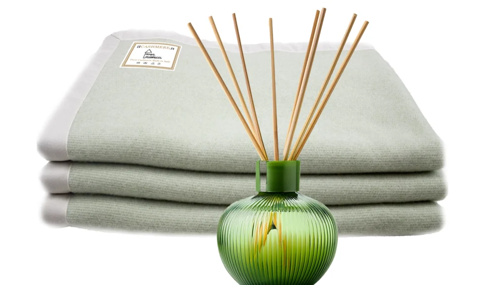 Riflessi d'Aurora Coperta 100% Cashmere 400 gr. mq. invernale